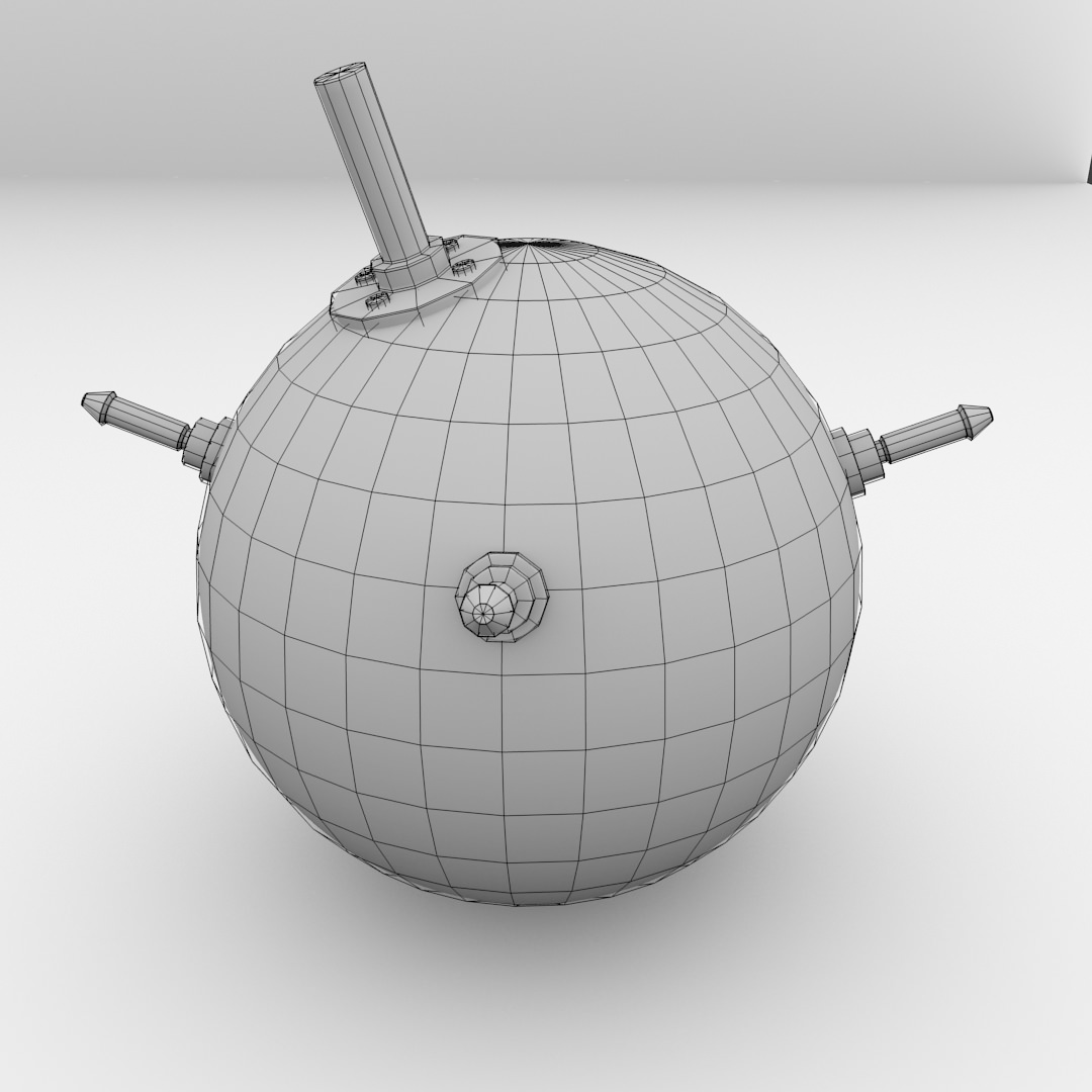 Naval Mine 3D model_4