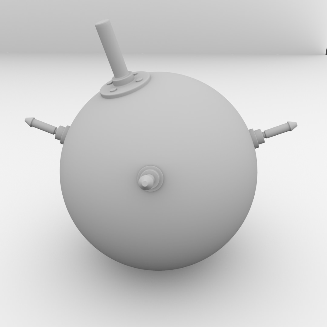 Naval Mine 3D model_3