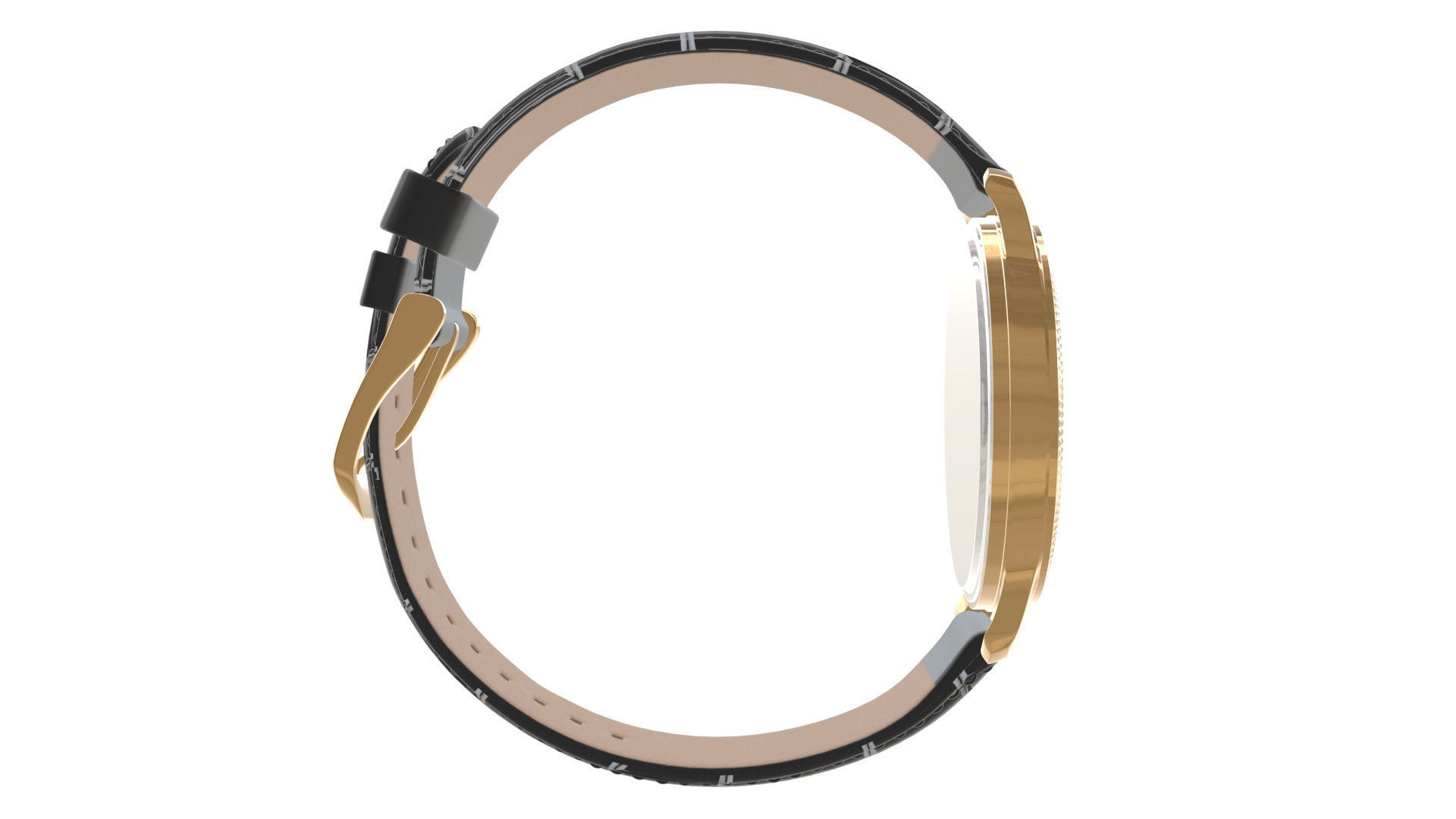 Titan Filigree by Nebula - 18 Karat Solid Gold Analog Watch1 Low-poly 3D model_4