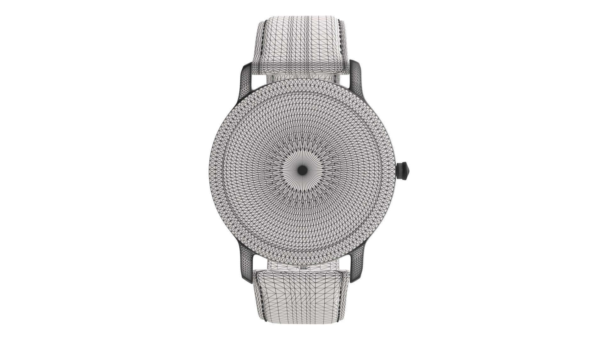 Titan Filigree by Nebula - 18 Karat Solid Gold Analog Watch1 Low-poly 3D model_6