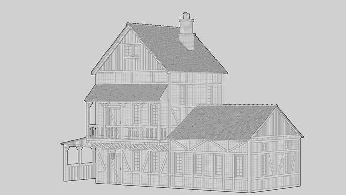 Medieval Landscape 3d Scene 3D model 6