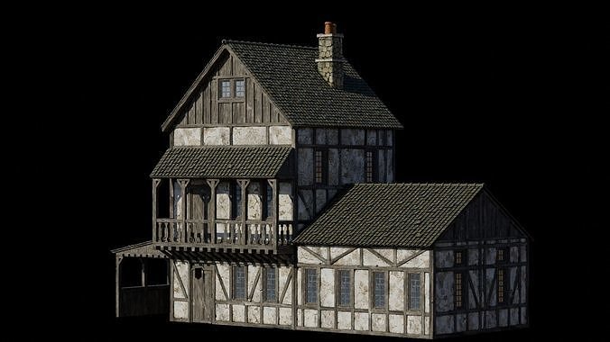 Medieval Landscape 3d Scene 3D model 5