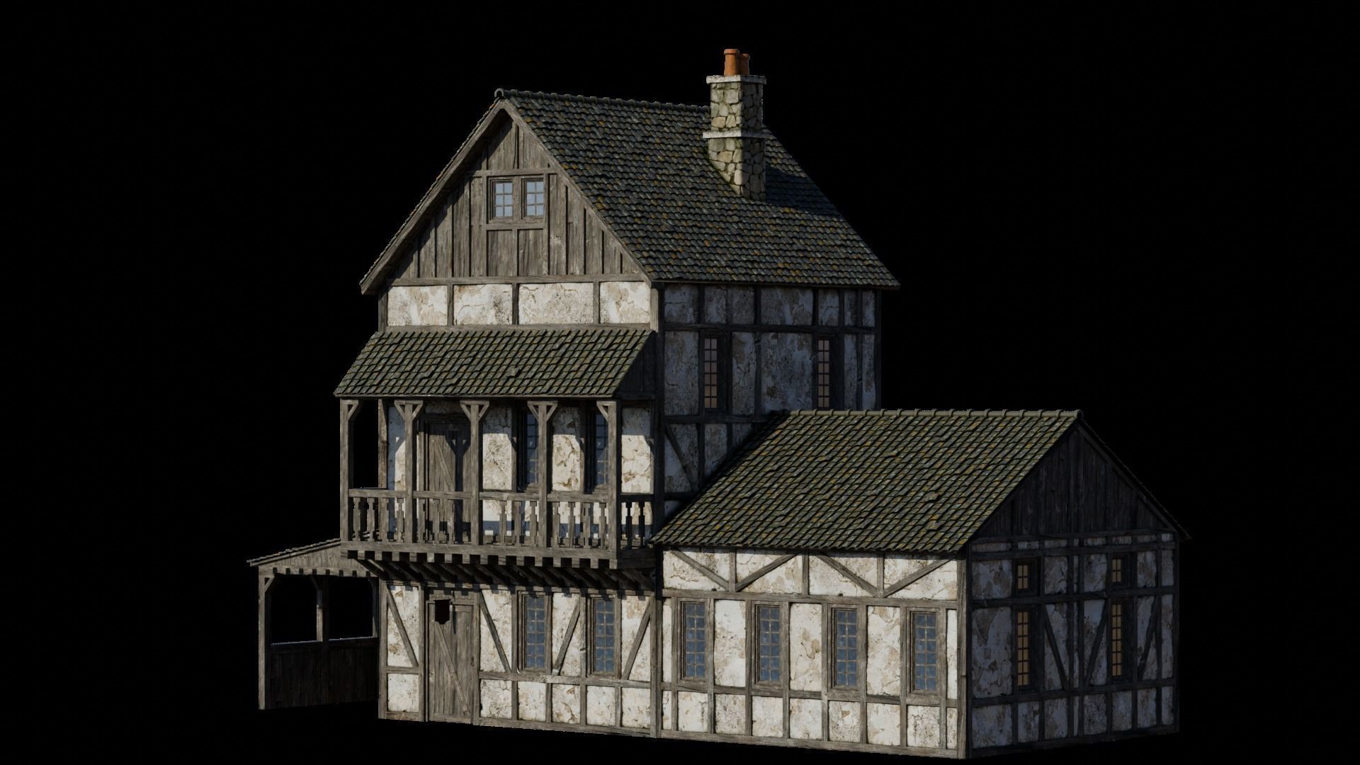 Medieval Landscape 3d Scene 3D model_4