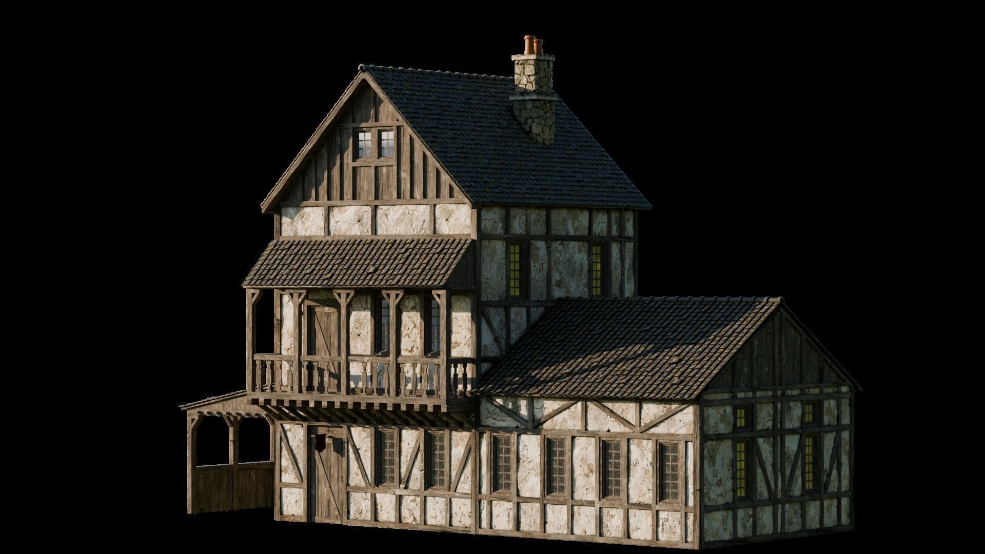 Medieval Landscape 3d Scene 3D model_36