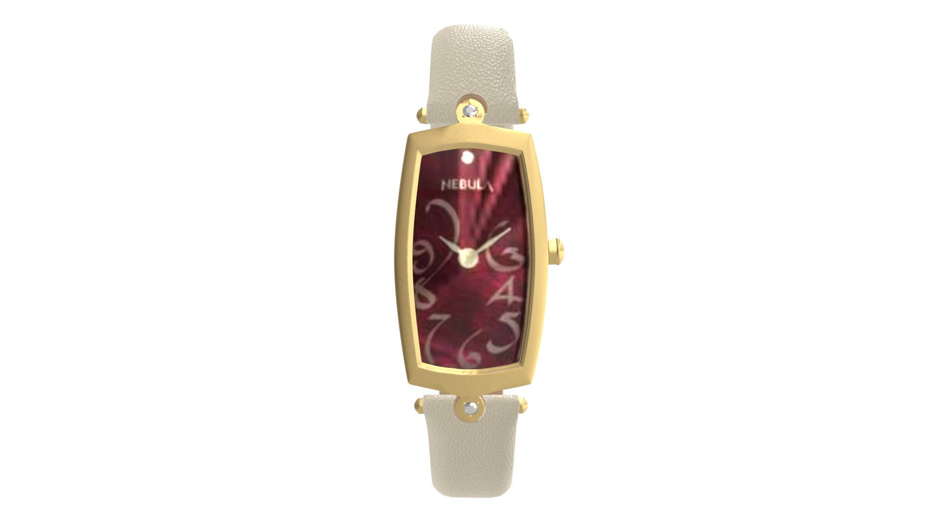 Titan Calligraphy by Nebula - 18 Karat Solid Gold Analog Watch11 Low-poly 3D model_1