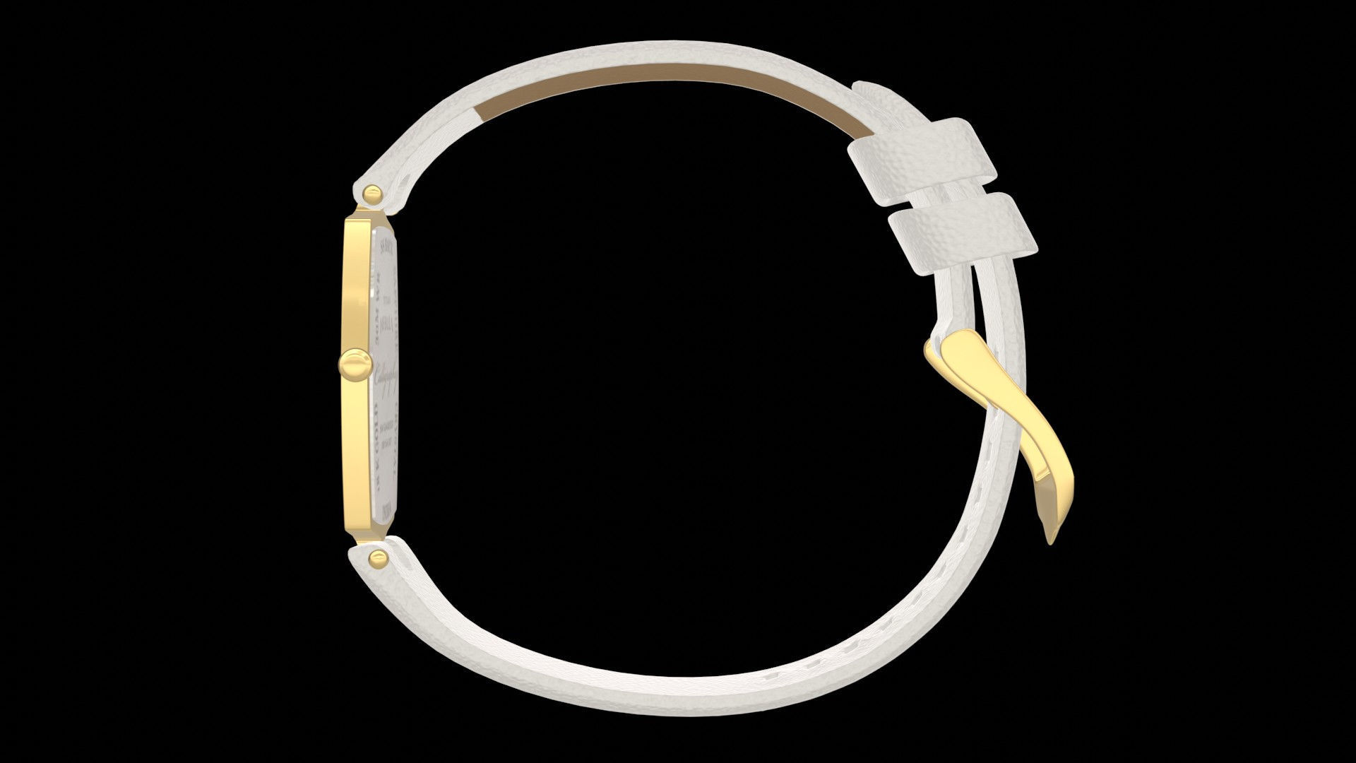 Titan Calligraphy by Nebula - 18 Karat Solid Gold Analog Watch2 Low-poly 3D model_3