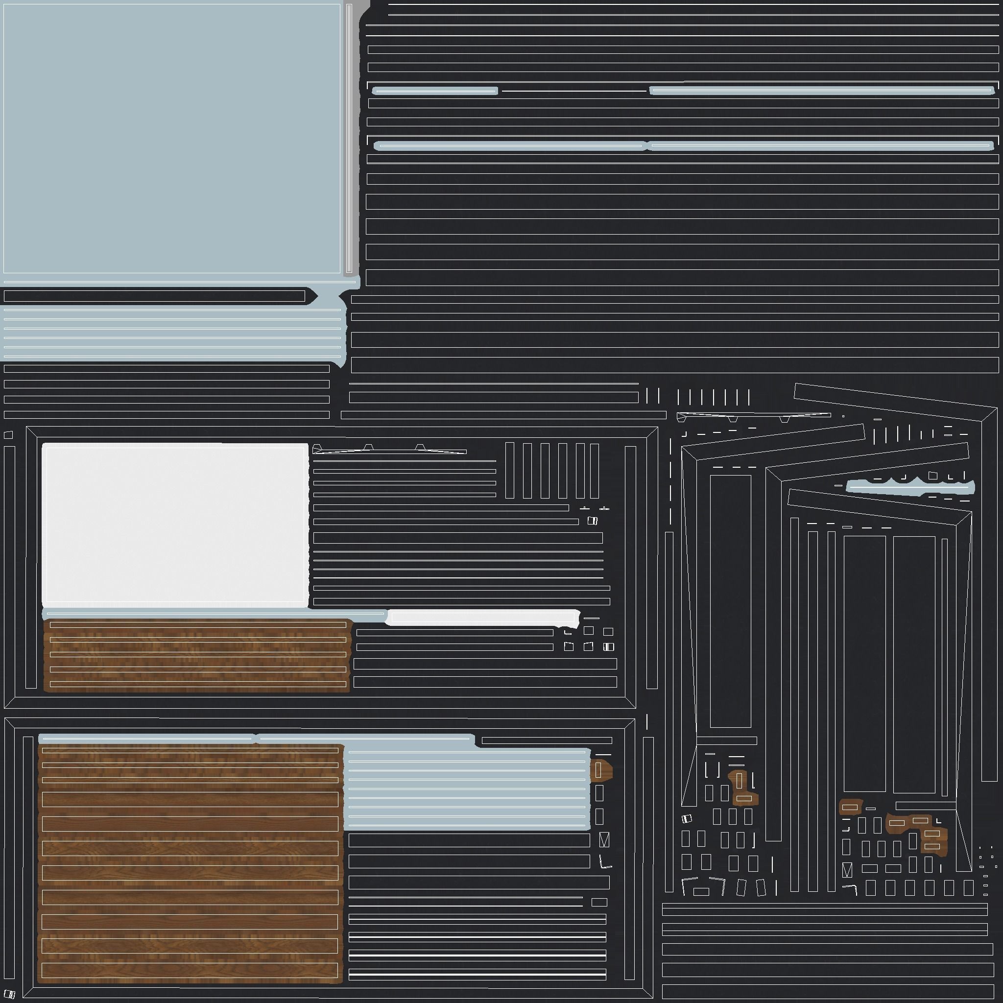 Bus shelter Low-poly 3D model_7