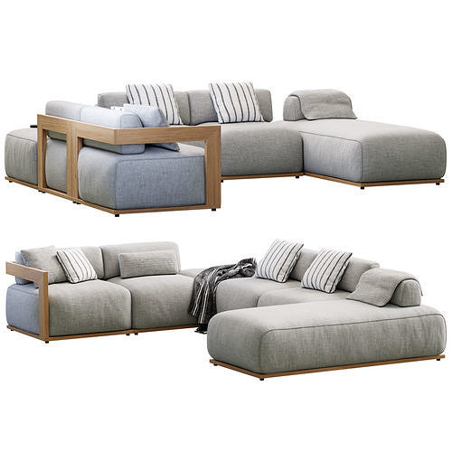 Sofa Claud Open Air By Meridiani 3D model