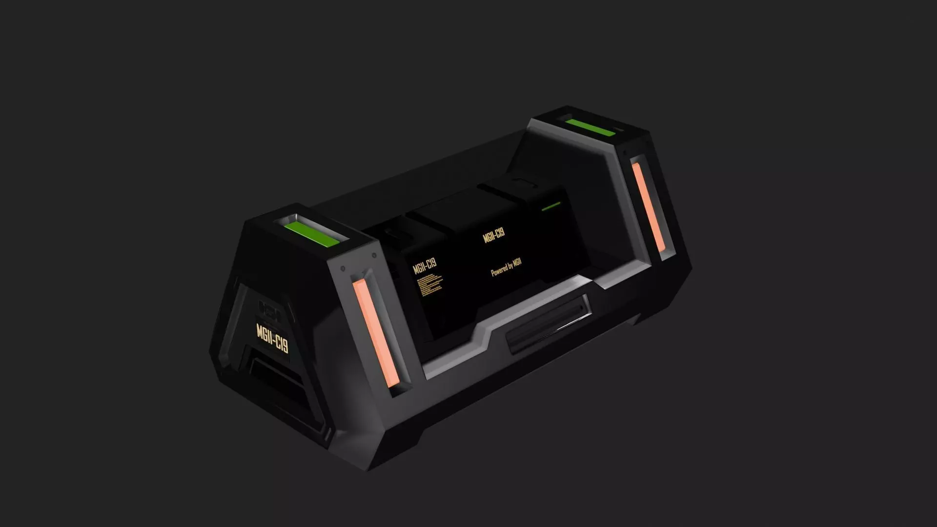 SCI-FI BOX Low-poly 3D model