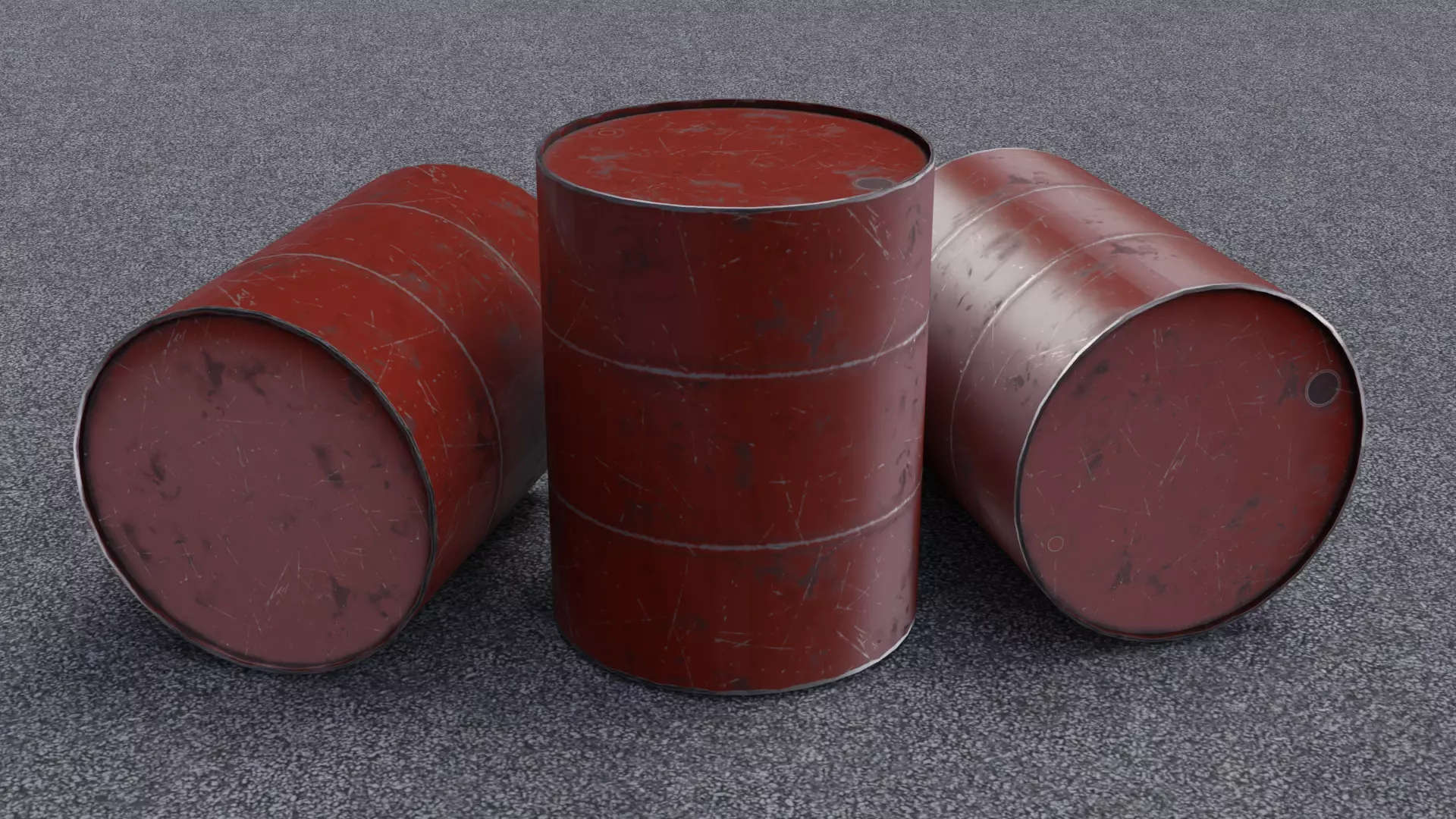 Barrel low-poly Low-poly 3D model_0