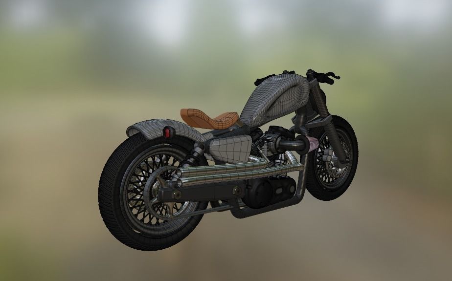 1 to 24 scale Motorcycle Harley Davidson 48 ready to be printed 3D print model_5