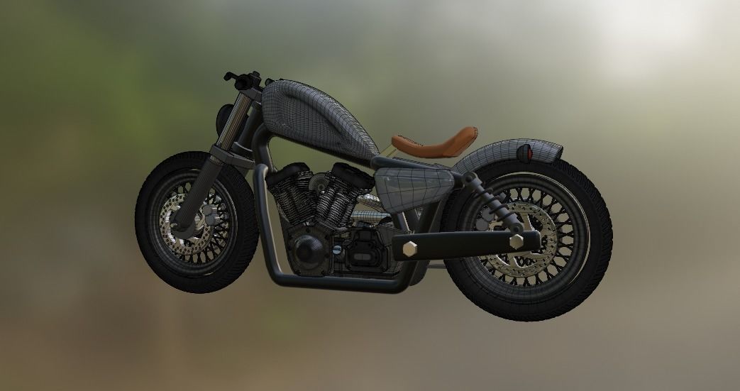 1 to 24 scale Motorcycle Harley Davidson 48 ready to be printed 3D print model_6