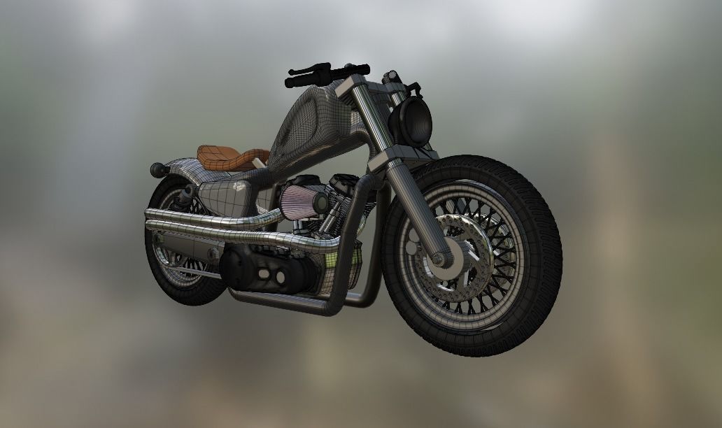 1 to 24 scale Motorcycle Harley Davidson 48 ready to be printed 3D print model_4