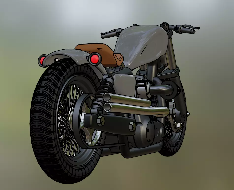 1 to 24 scale Motorcycle Harley Davidson 48 ready to be printed 3D print model_0