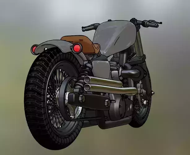 1 to 24 scale Motorcycle Harley Davidson 48 ready to be printed 3D print model