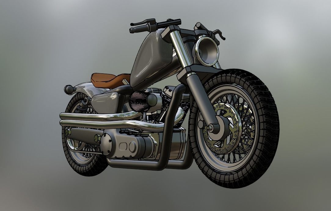 1 to 24 scale Motorcycle Harley Davidson 48 ready to be printed 3D print model_3