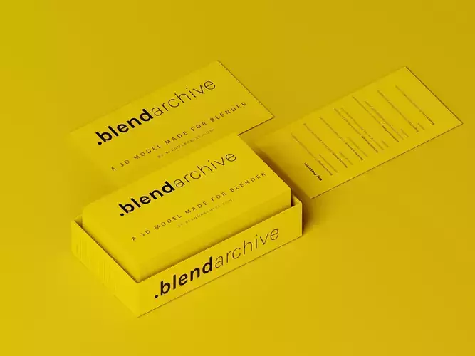 Card with Box 3D Model