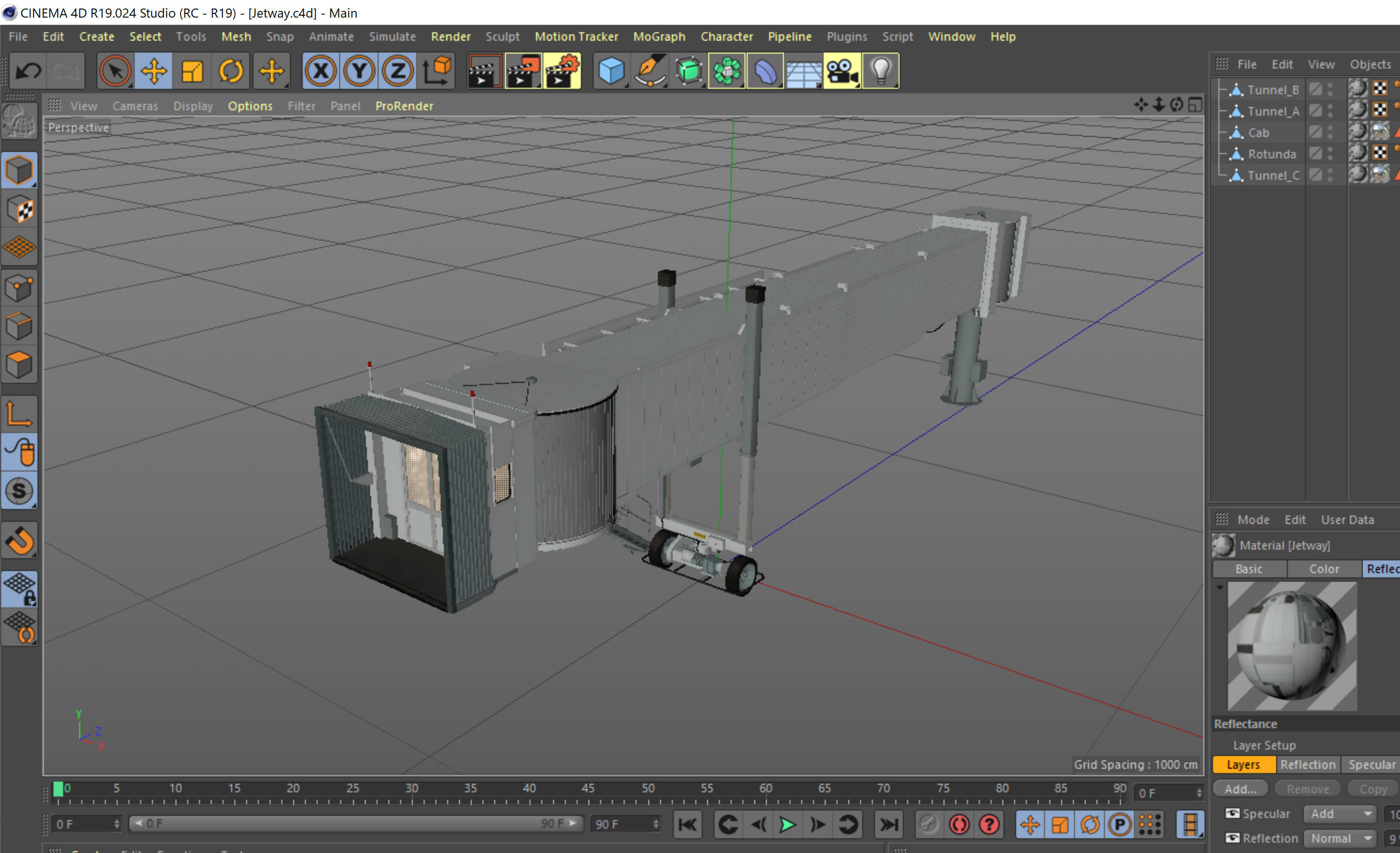 Airport Jetway 3D model_19