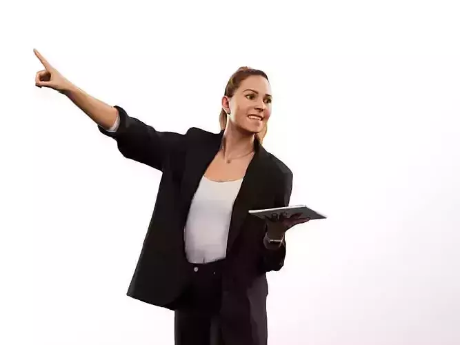 Nadja 15177 - Young Business Woman Presentation With Tablet