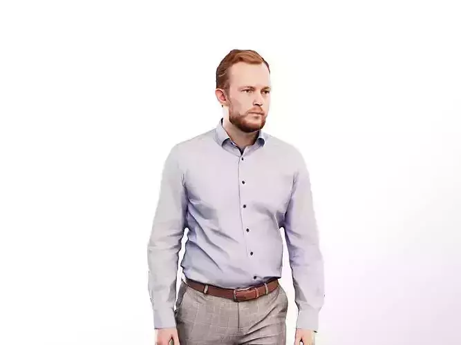 Alan 15091 - Walking Business Man Low-poly 3D model