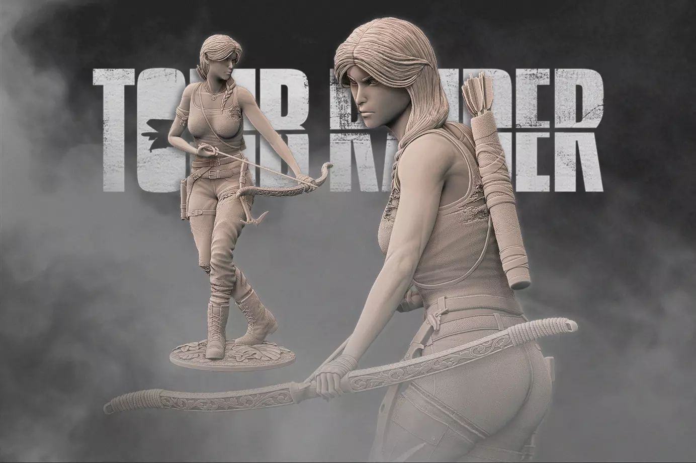 Lara Croft 3D Print Ready 3D print model_0