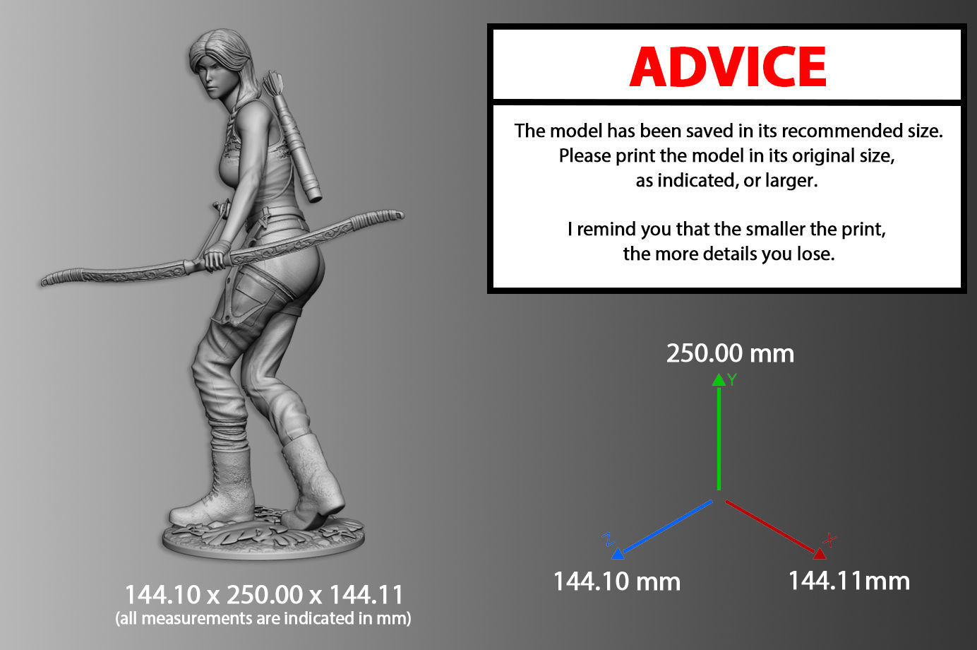 Lara Croft 3D Print Ready 3D print model_6