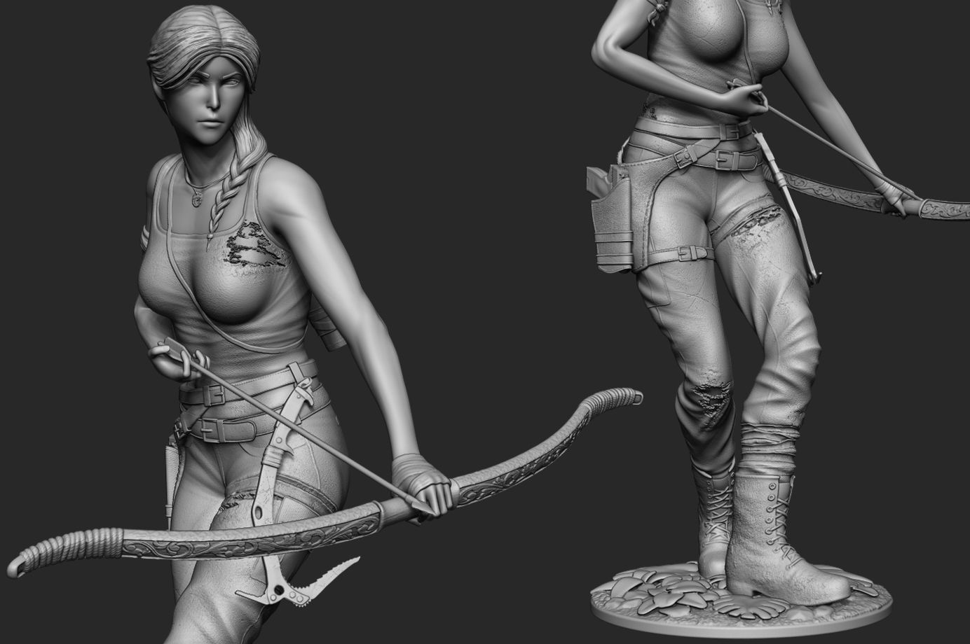 Lara Croft 3D Print Ready 3D print model_4