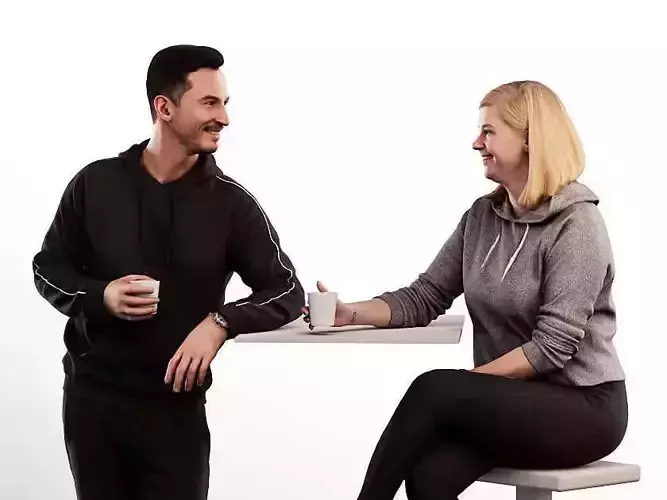 Frederik Bianca 14962 - Talking Couple At High Table