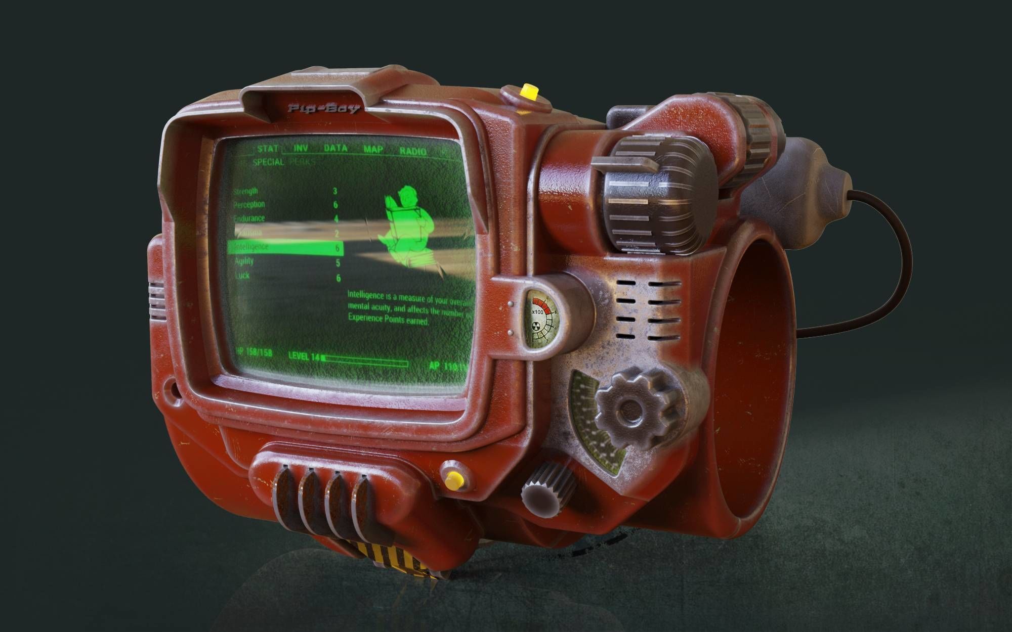 Pip Boy - Fallout 3D model_8