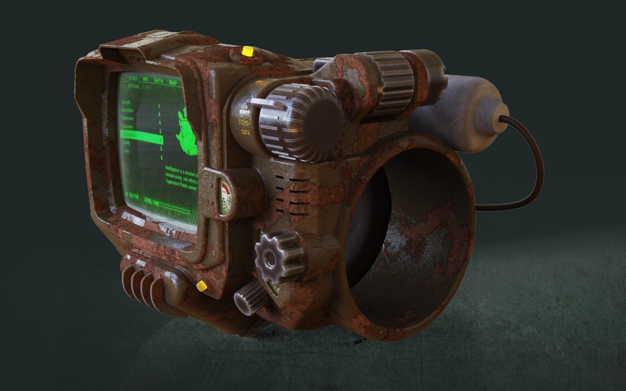 Pip Boy - Fallout 3D model_6