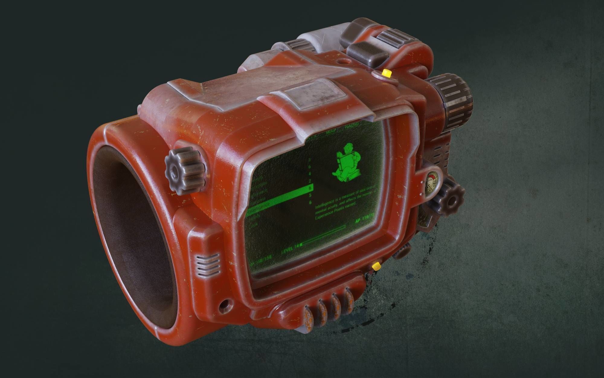 Pip Boy - Fallout 3D model_9