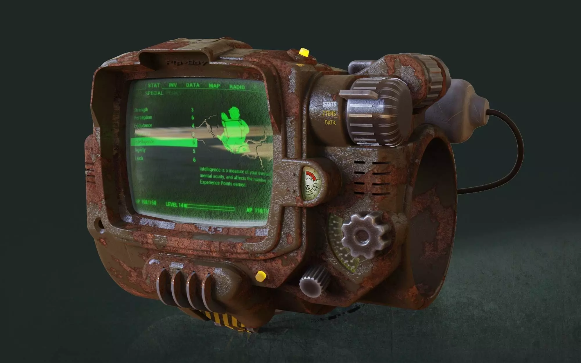 Pip Boy - Fallout 3D model_0