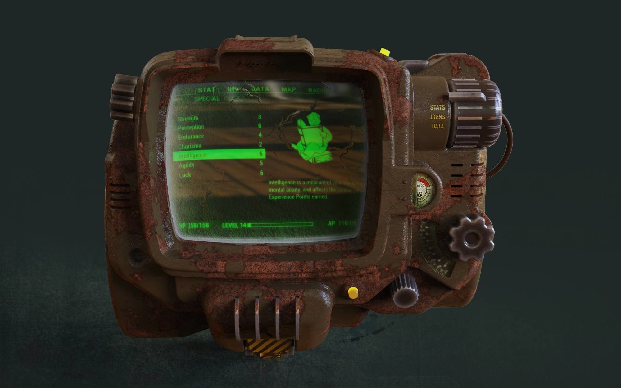 Pip Boy - Fallout 3D model_7