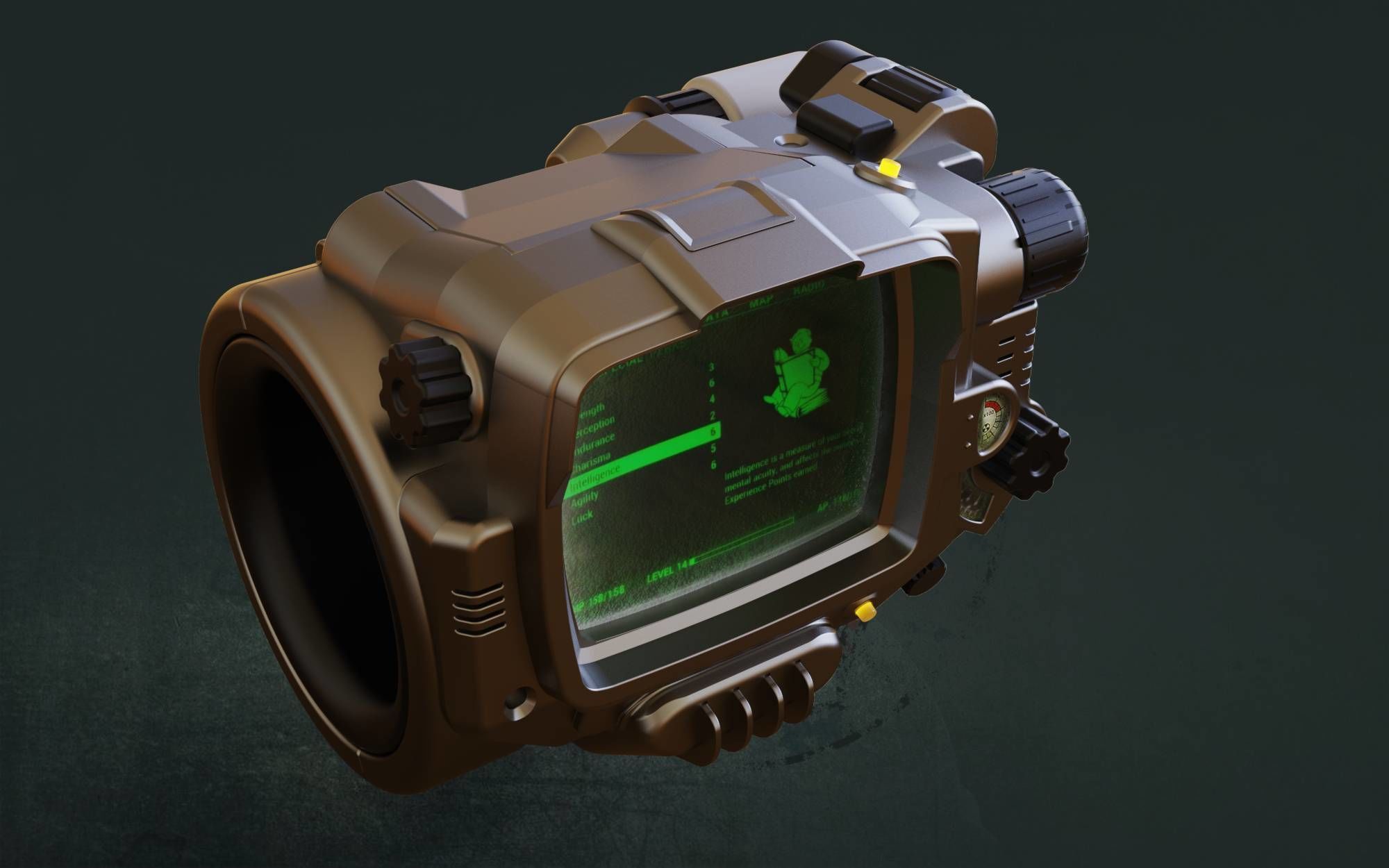 Pip Boy - Fallout 3D model_17