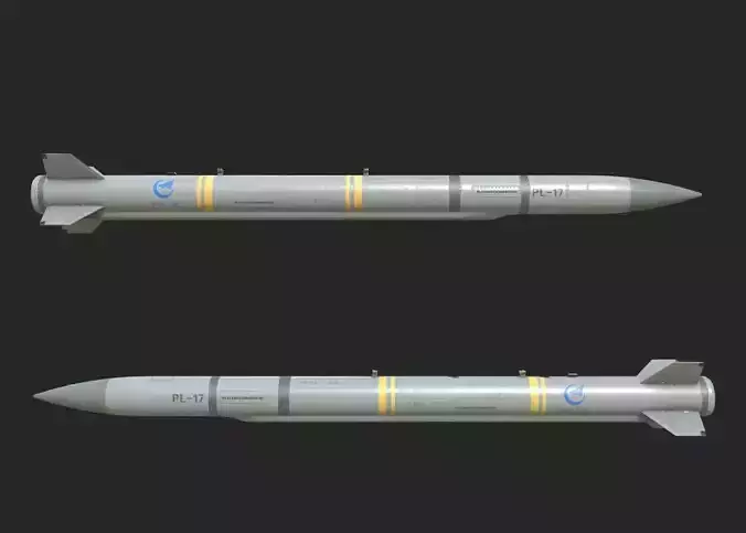 PL-17 Chinese PL17 BVR Air to Air Missile Low-poly 3D model