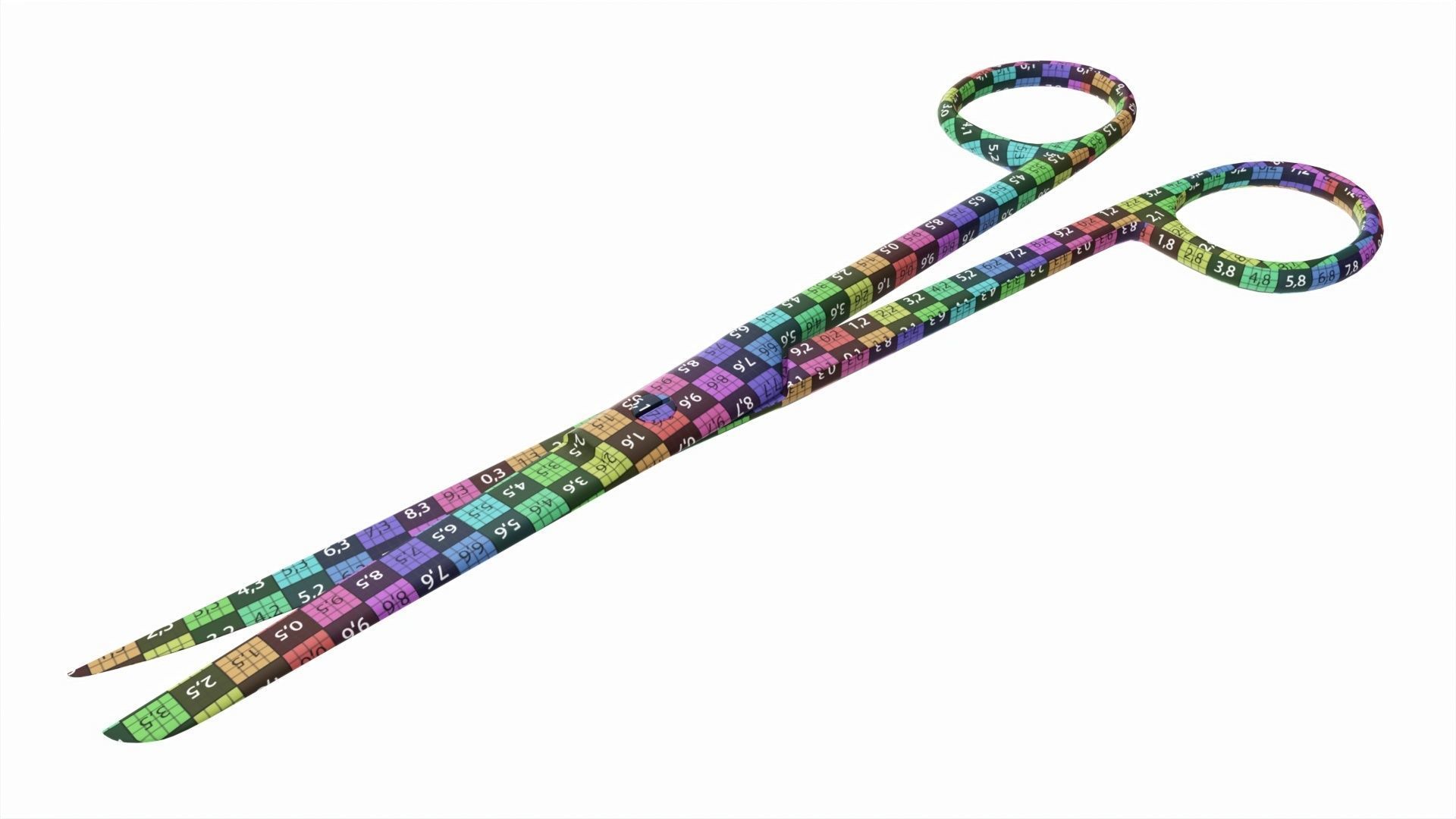 Operating Scissors Surgical Instrument 3D model_8