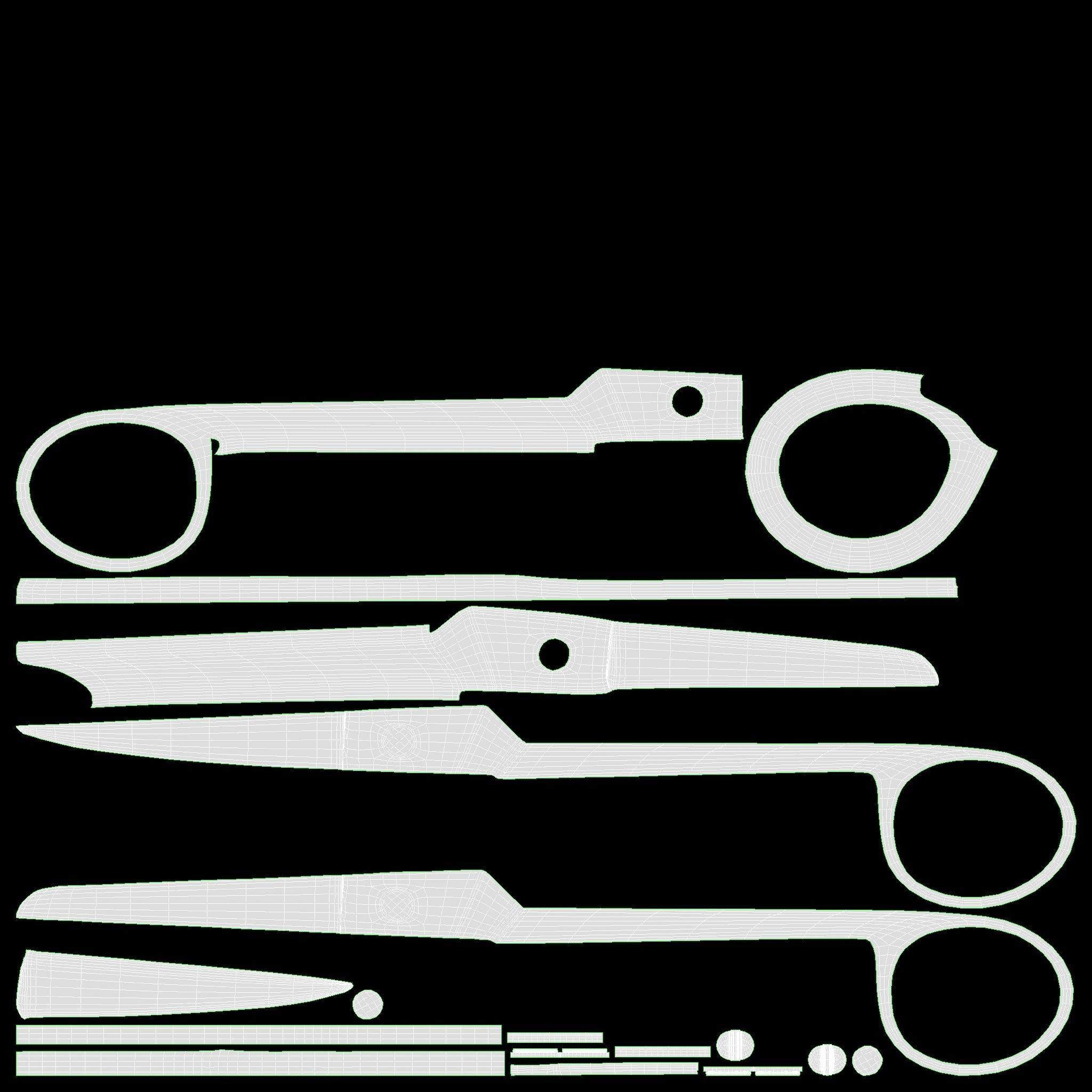 Operating Scissors Surgical Instrument 3D model_10