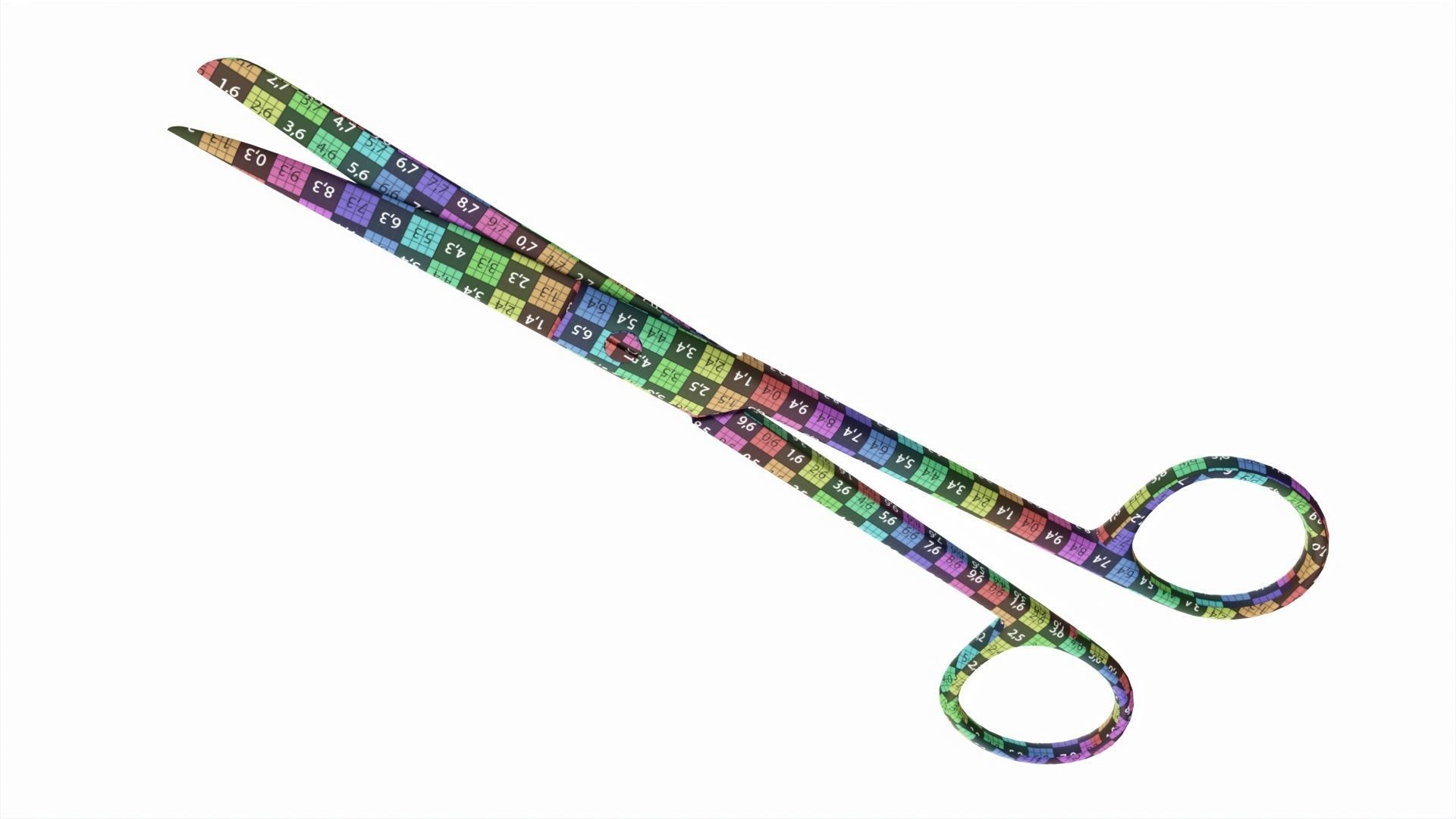 Operating Scissors Surgical Instrument 3D model_9