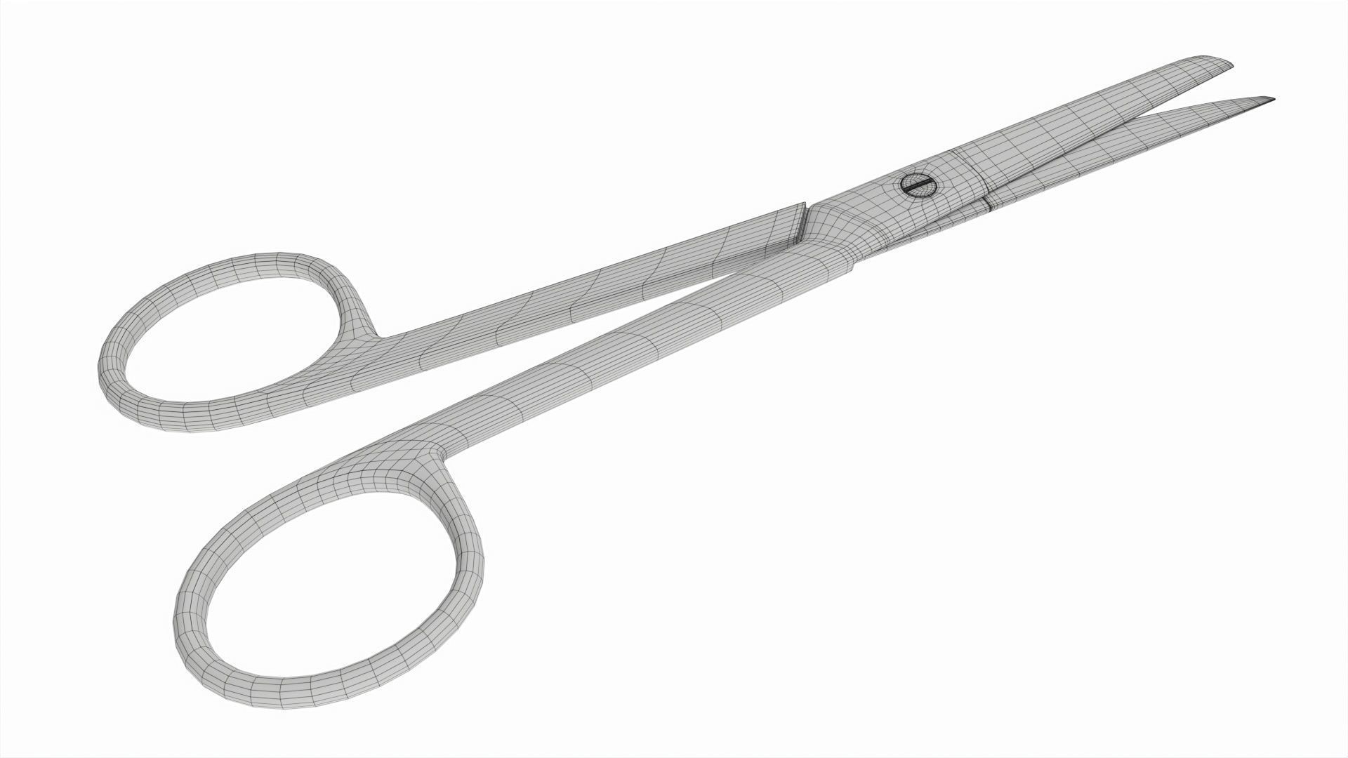 Operating Scissors Surgical Instrument 3D model_6