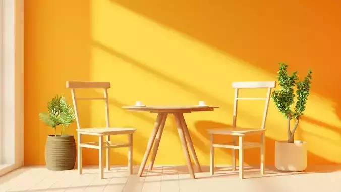 Wooden Kitchen Chair Model 