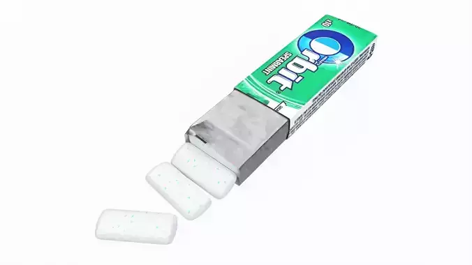 Pack Chewing Gum Orbit Opened 3D model