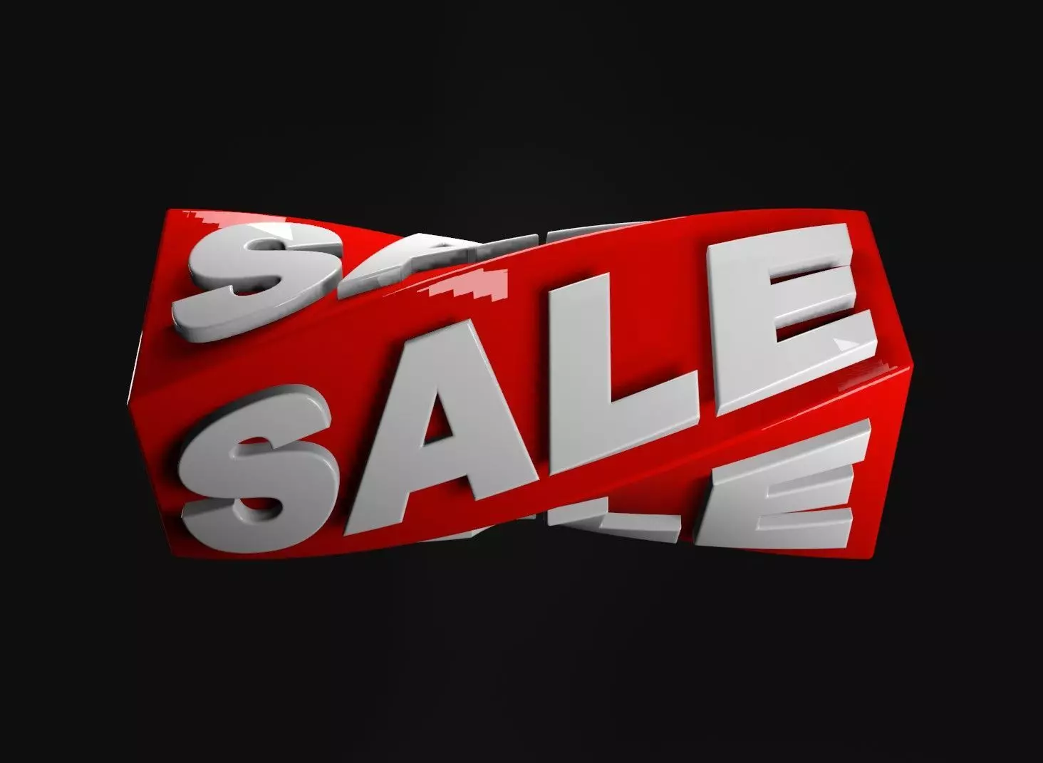 Sale promotion advertising label symbol 3D model
