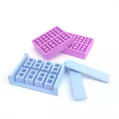 3D printed model for making silicone mold for creating bricks