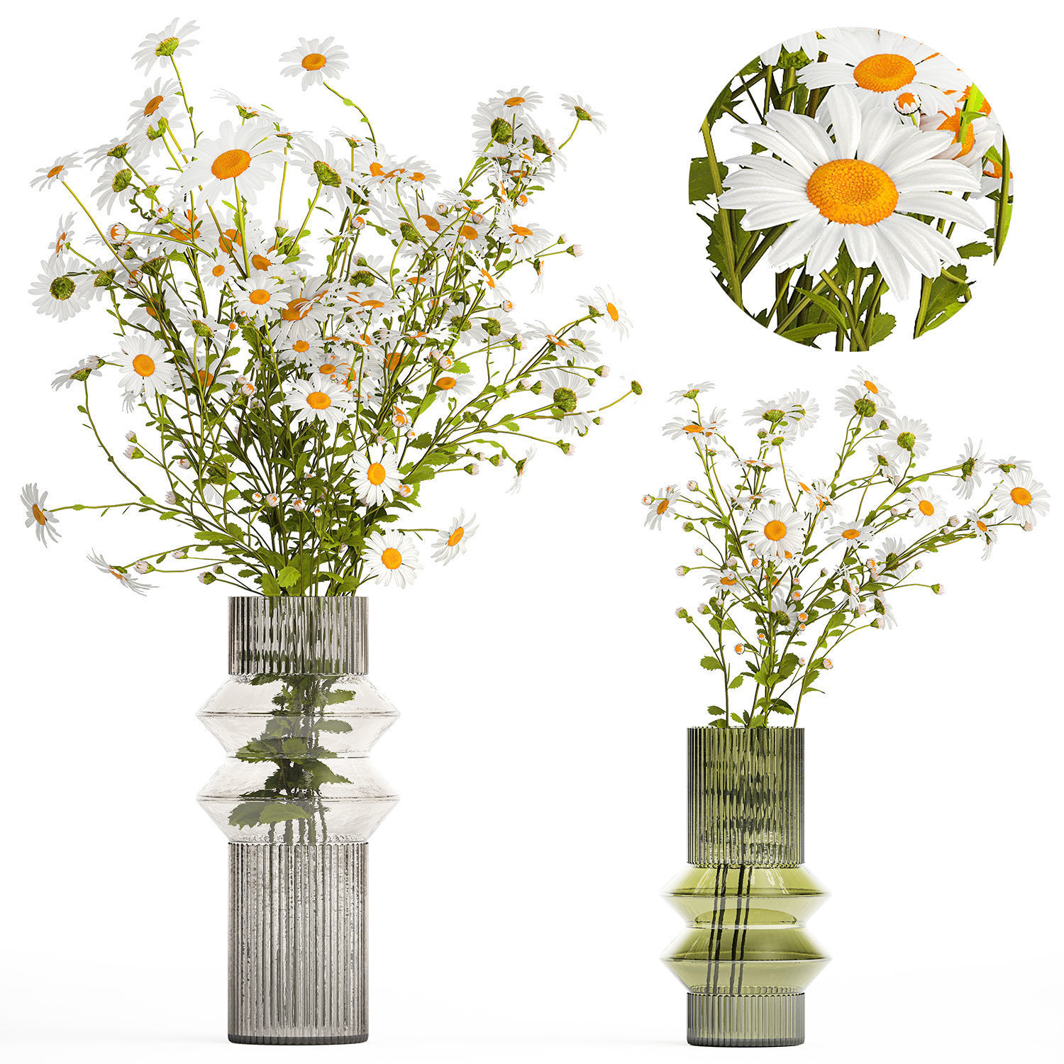 Collection of flower bouquets and vase set of 36 pieces 3D model_20