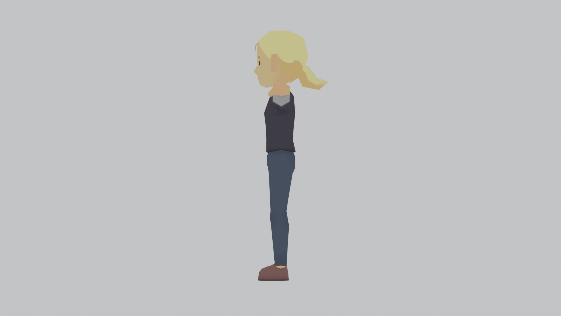 Characters  Low poly cute 3D model Low-poly 3D model_2
