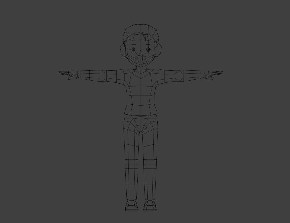 Characters  Low poly cute 3D model Low-poly 3D model_4