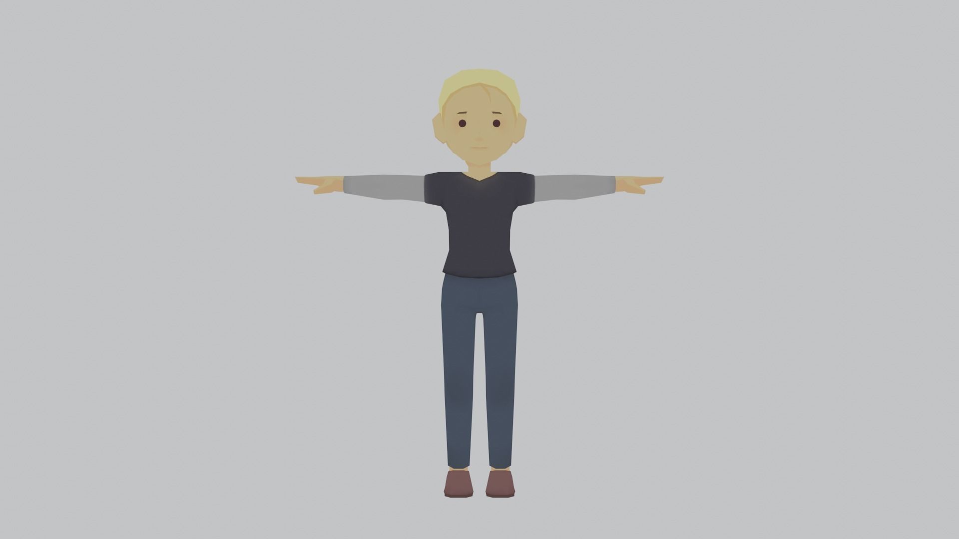 Characters  Low poly cute 3D model Low-poly 3D model_1