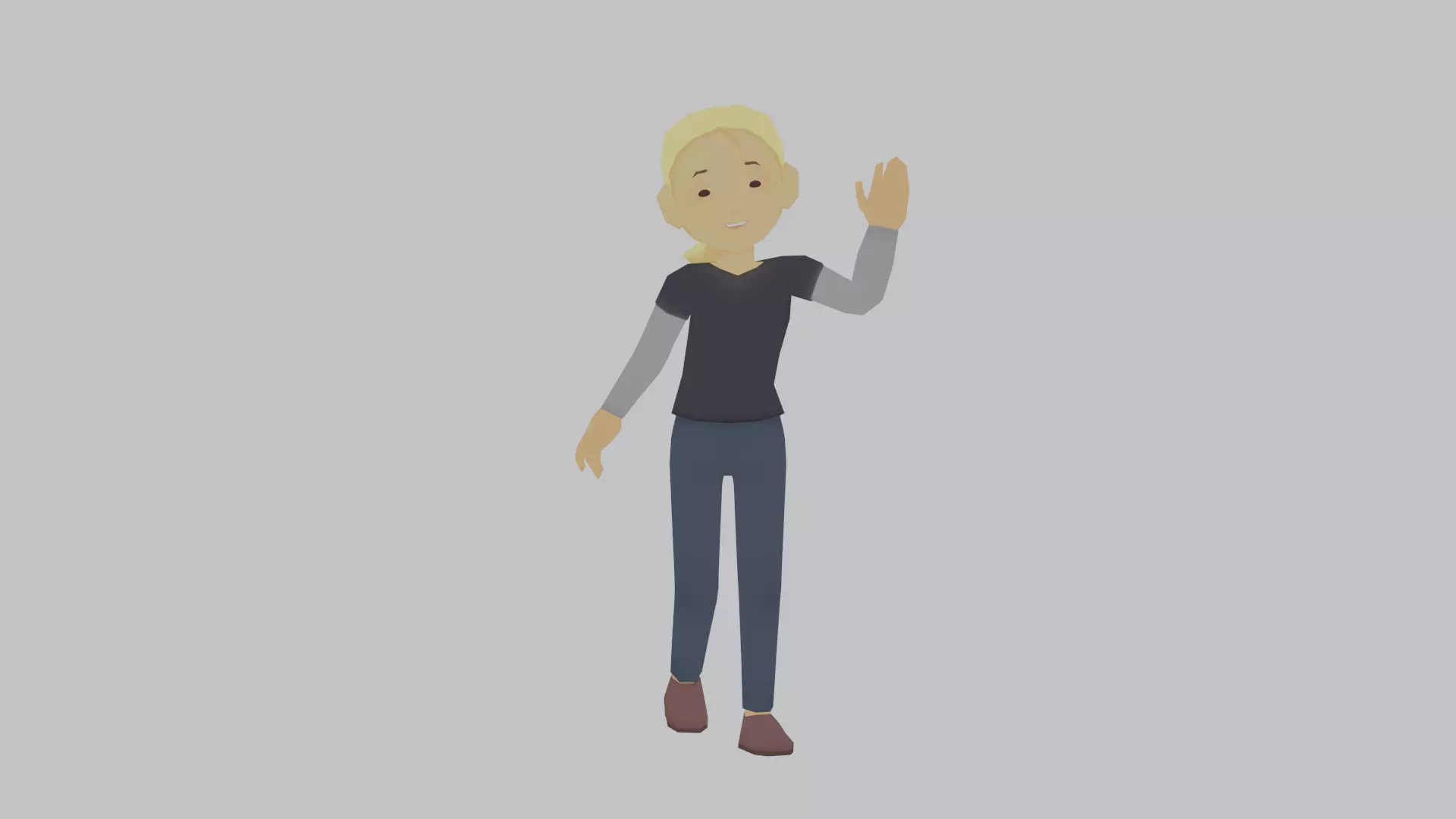 Characters  Low poly cute 3D model Low-poly 3D model_0