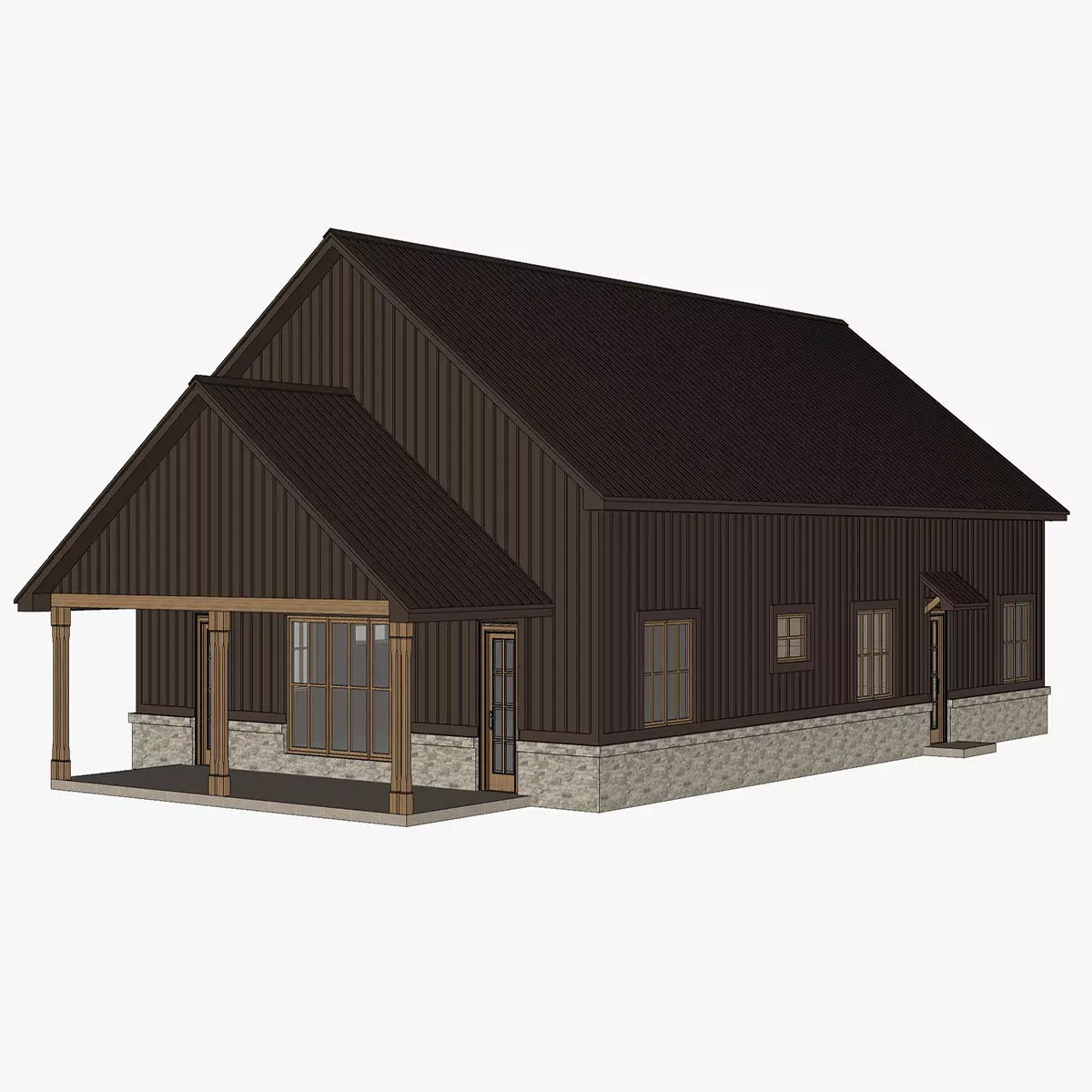 Barndominium House 005 -Archimple LLC 3D model_0