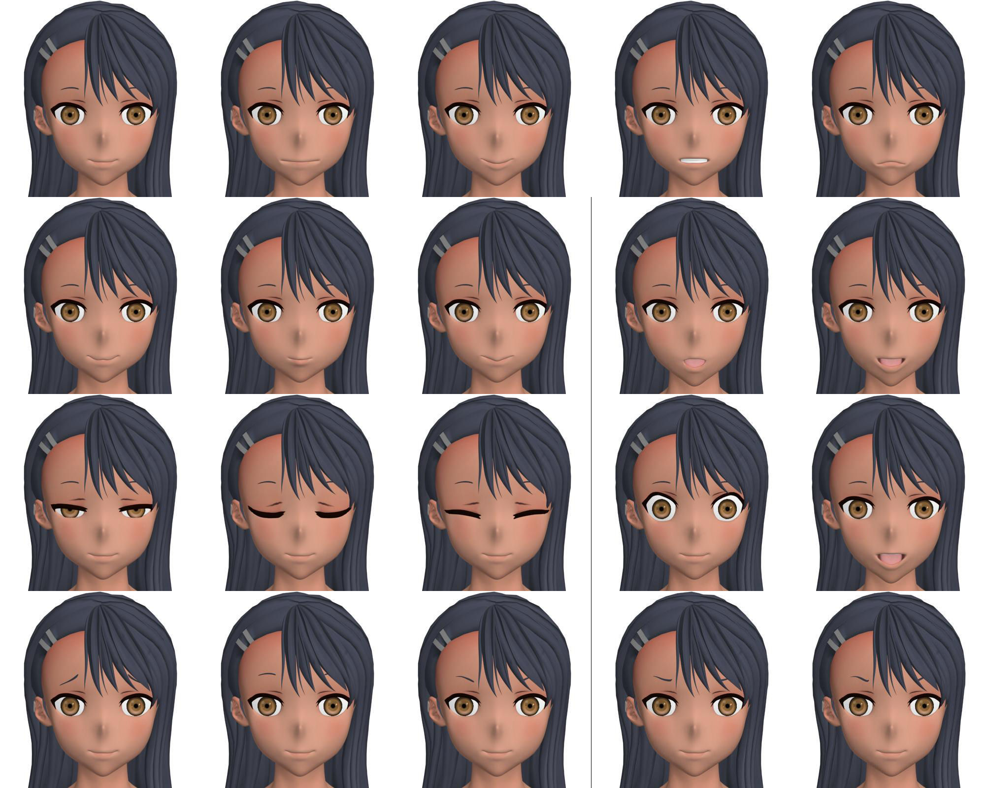 T pose rigged model of Nagatoro Hayase anime girl 3D model_4